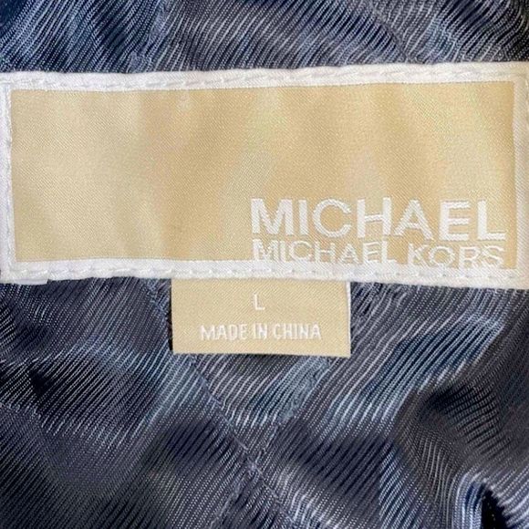 MICHAEL KORS Mens Charcoal Grey Wool Pea Coat Jacket Sz Large - Picture 4 of 6